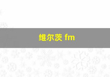 维尔茨 fm